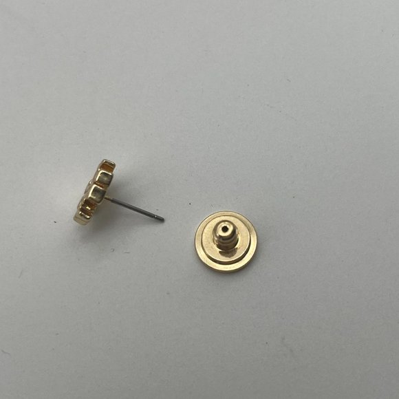 Tory Burch Classic Small Logo Stud Earrings with Gold Plating - Picture 8 of 8